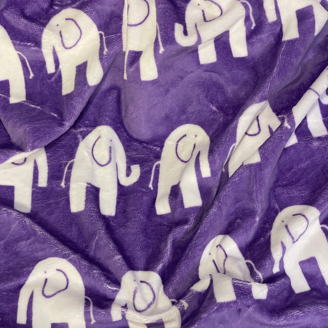 Elephants in Purple Blanket