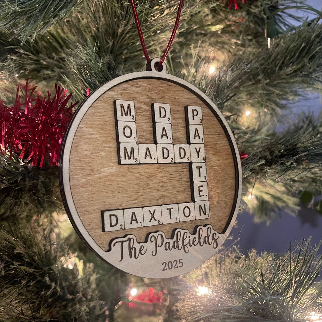Scrabble Ornament