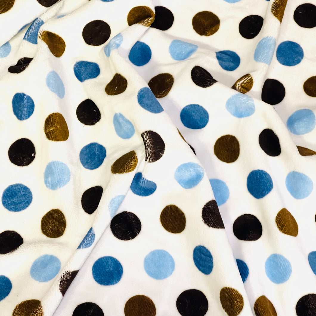 Blue and Brown Dot Blanket