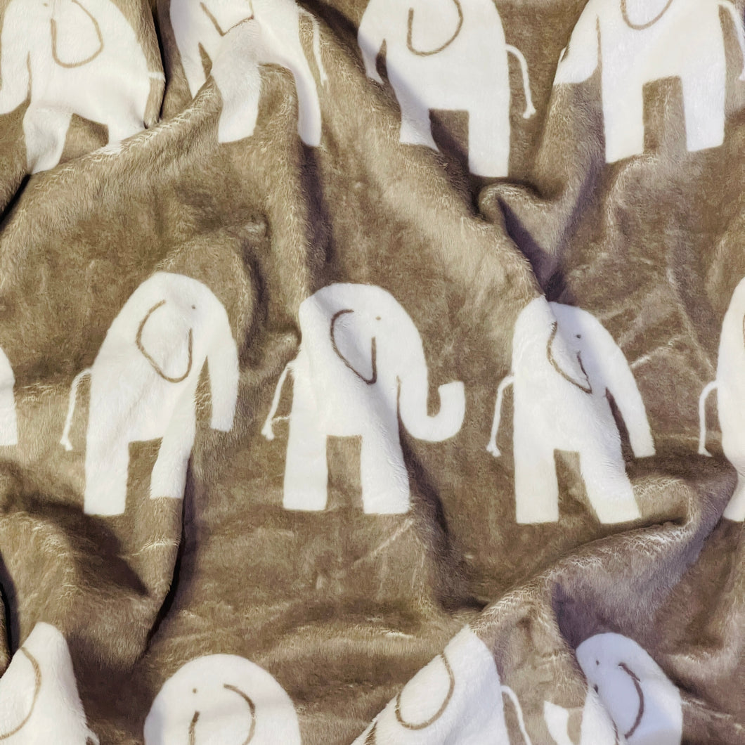 Elephants in Tan Blanket