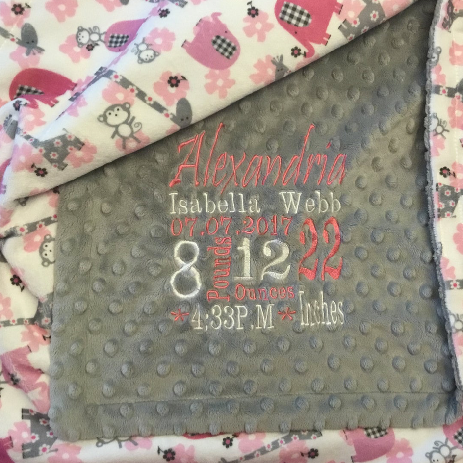 Pink Elephants Blanket