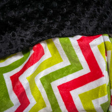 Load image into Gallery viewer, Red/Green Chevron Blanket
